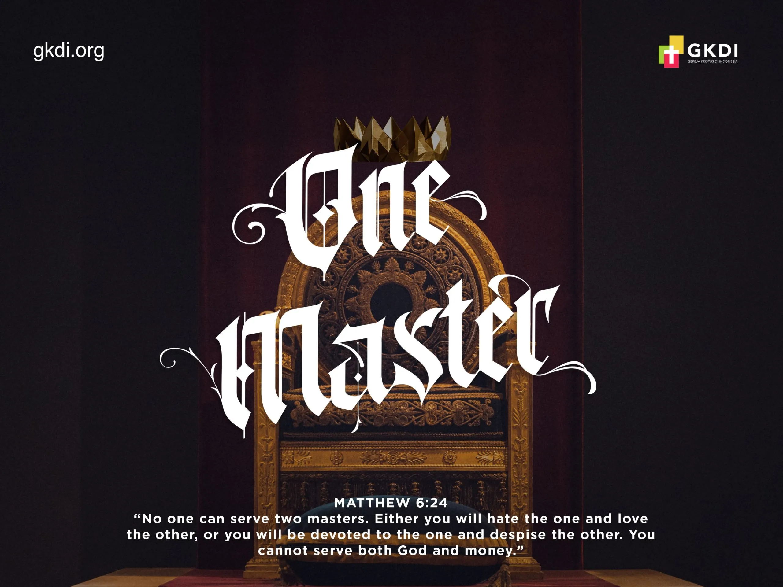 May 2020 Church Theme - One Master